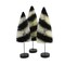 Bethany Lowe 12.0 Inch Black Stripes Delight Trees Halloween Decorative Tree Set , Halloween Decor Bottle Brush Halloween